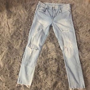 Distressed jeans